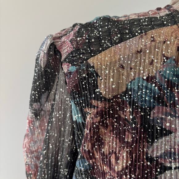 Bishop + Young Marmont Dress Enchanted Print Sheer Metallic Fairy Size XS - Picture 5 of 8